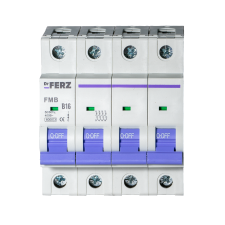 FMB-B 6kA 4P 16 х-ка B Автоматический выключатель